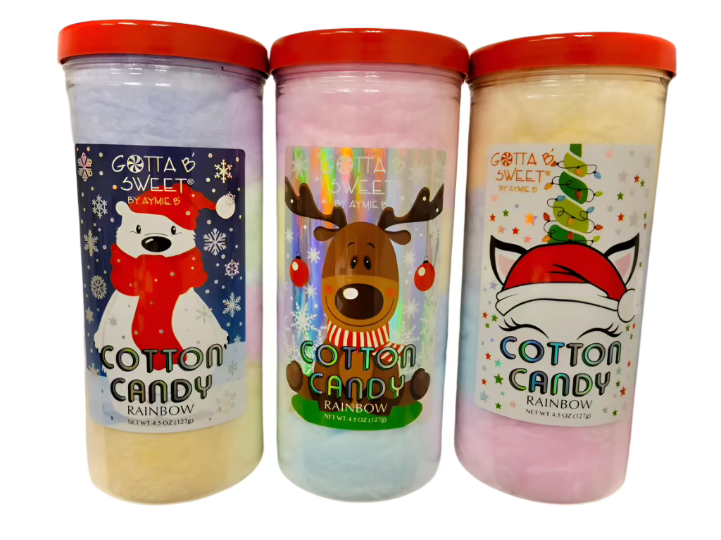 Christmas Cotton Candy Canisters – Gotta B' Sweet