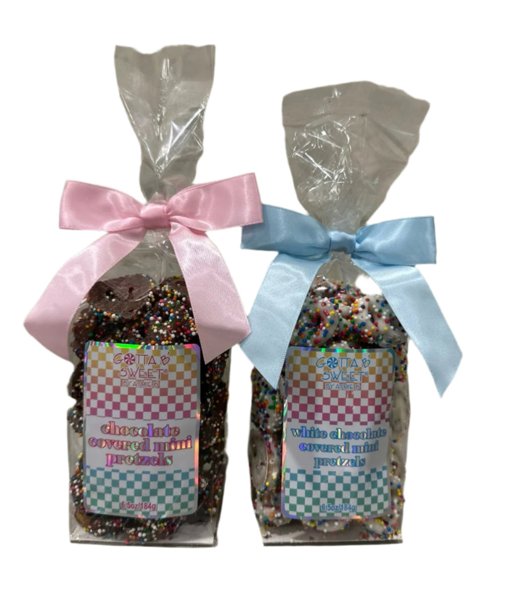 6.5oz Mini Chocolate & Yogurt Covered Pretzel Bow Bags