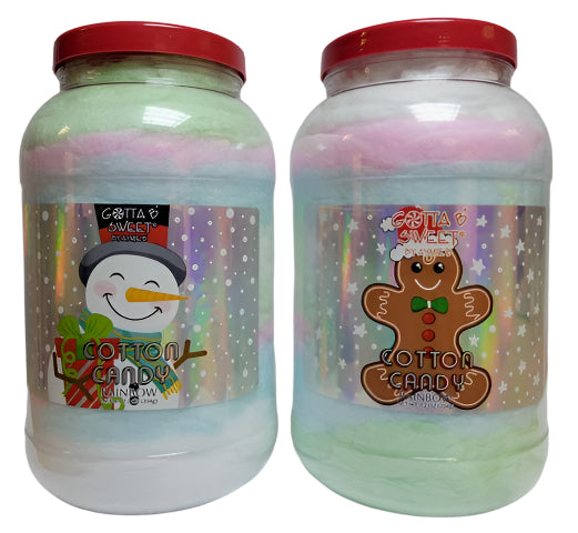 Christmas Jumbo Cotton Candy Canisters