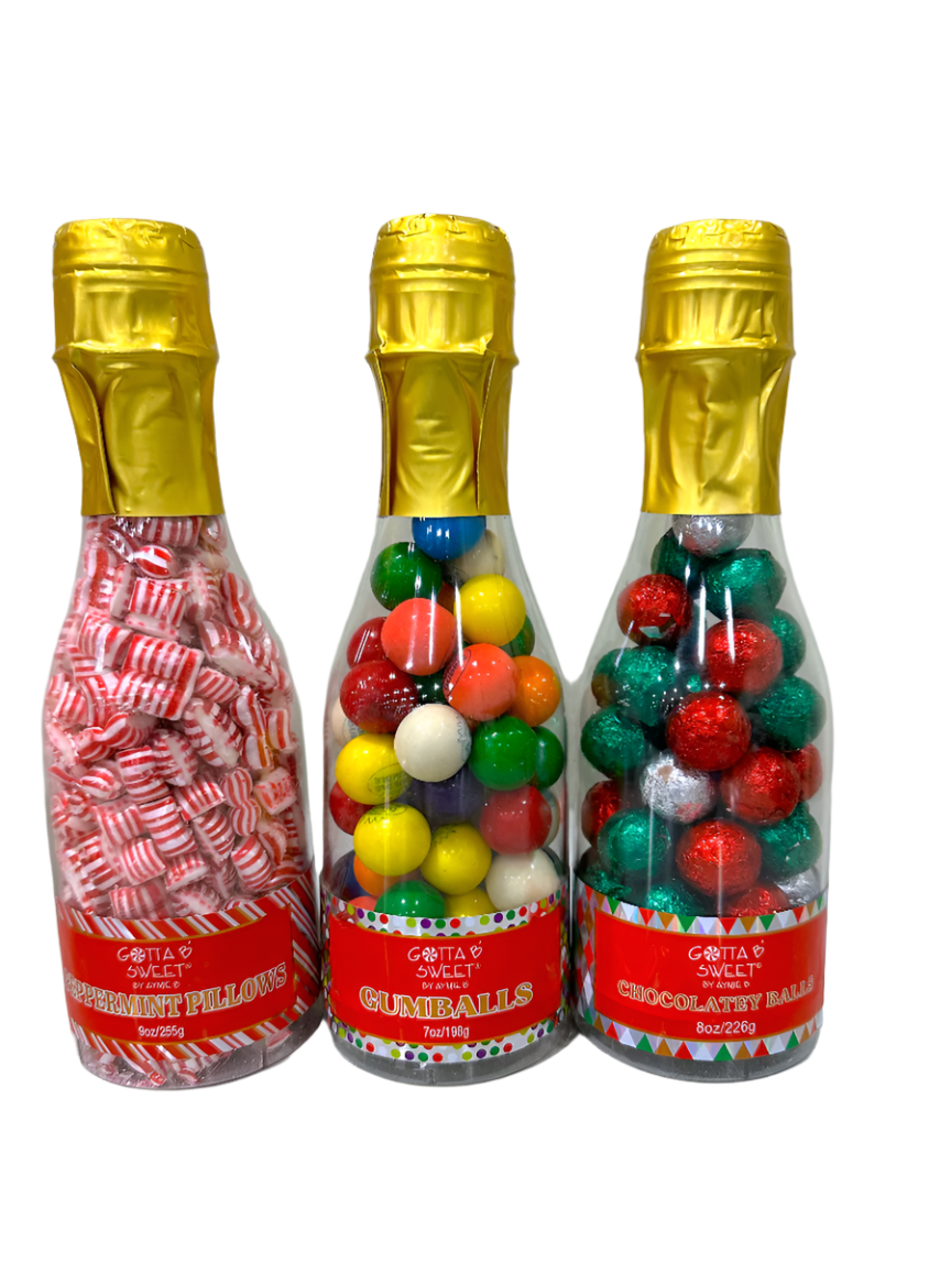 Small Champagne Bottles Filled with Candy