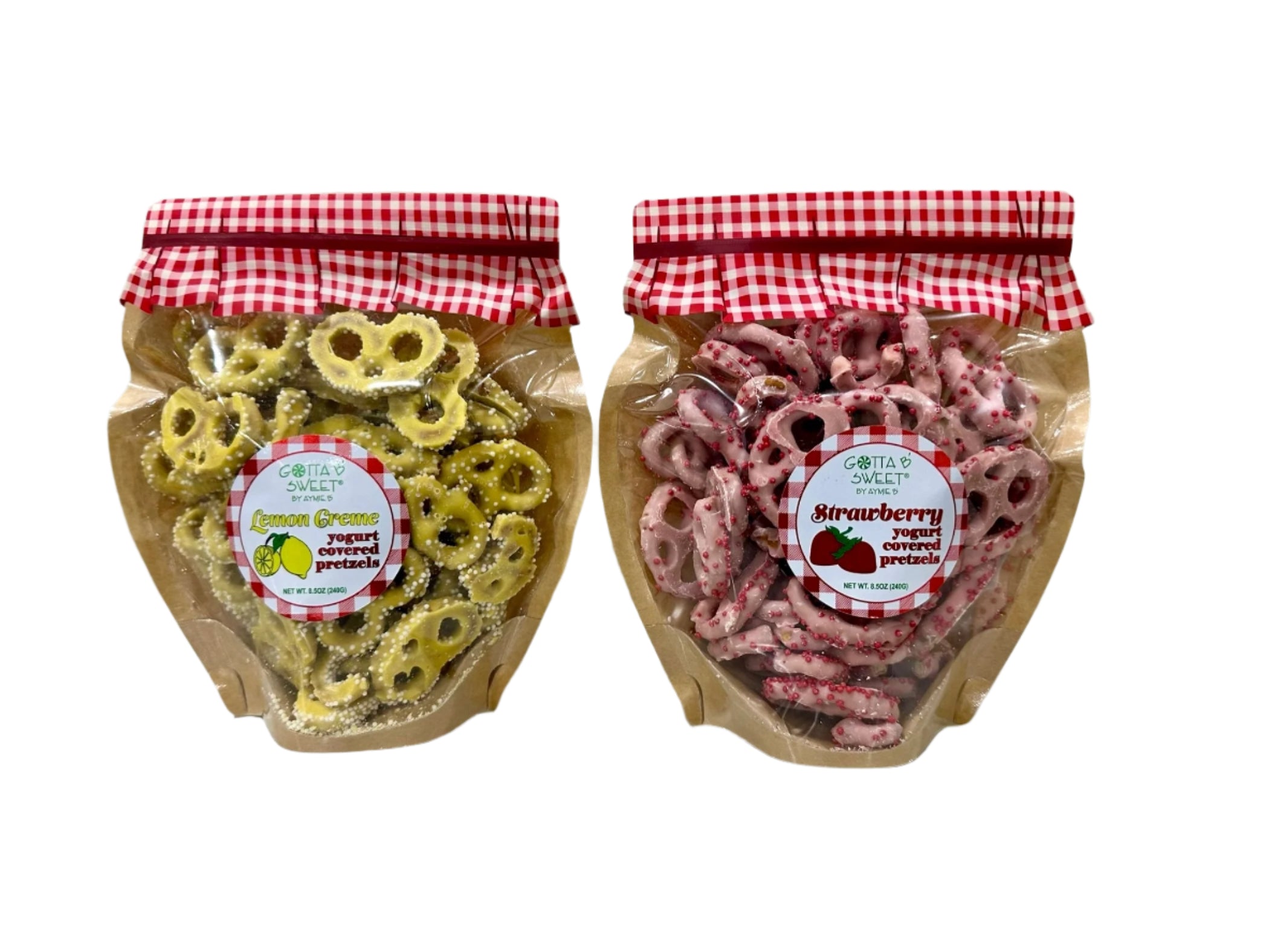 Lemon and Strawberry Pretzel Picnic Bags