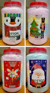 Christmas Jumbo Cotton Candy Canisters
