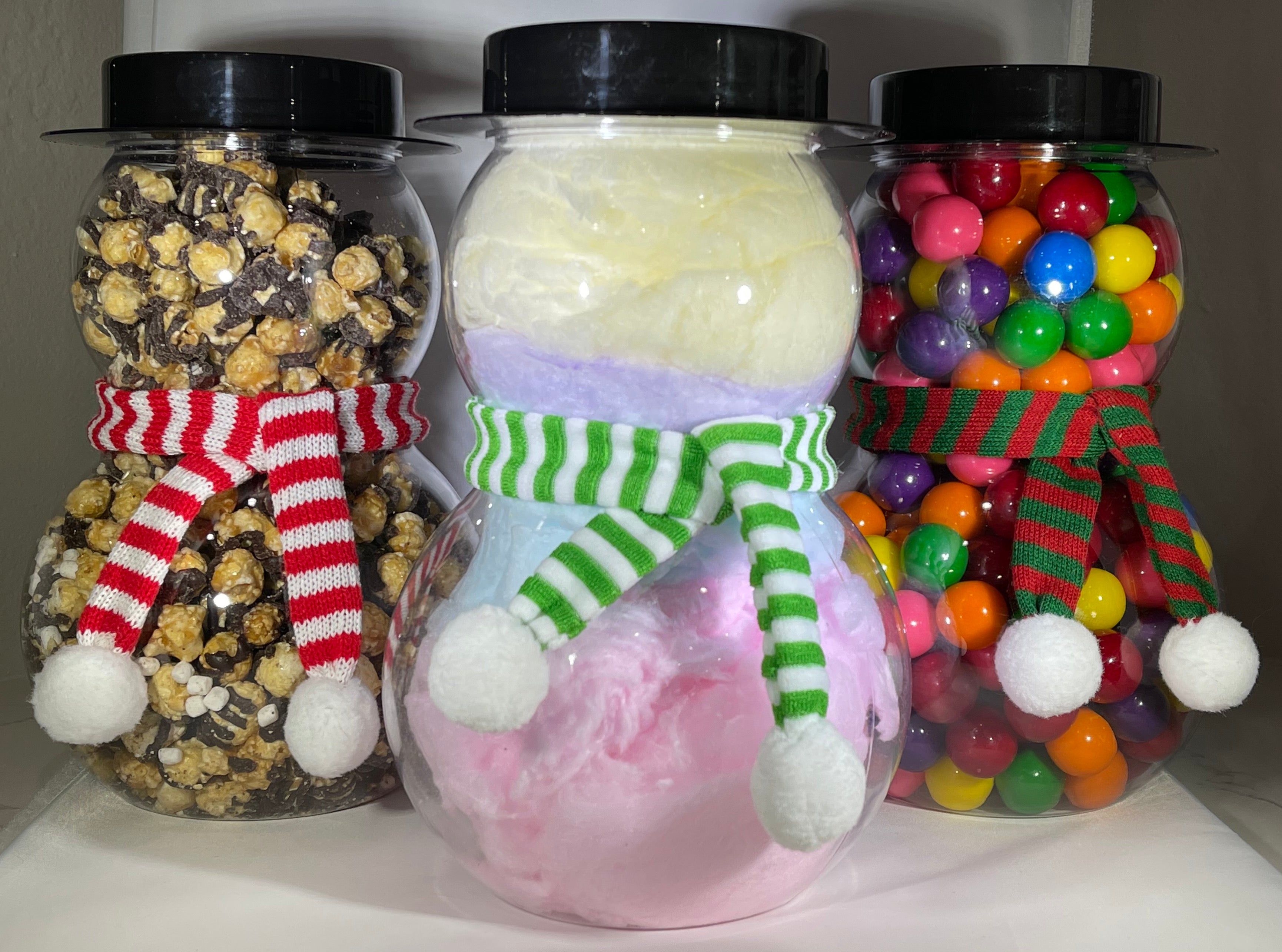 Snowman Snack Canisters