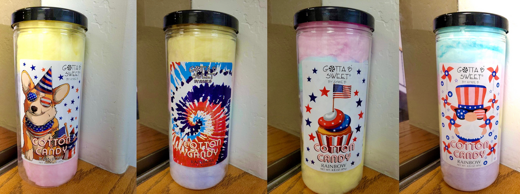 USA Cotton Candy Canisters